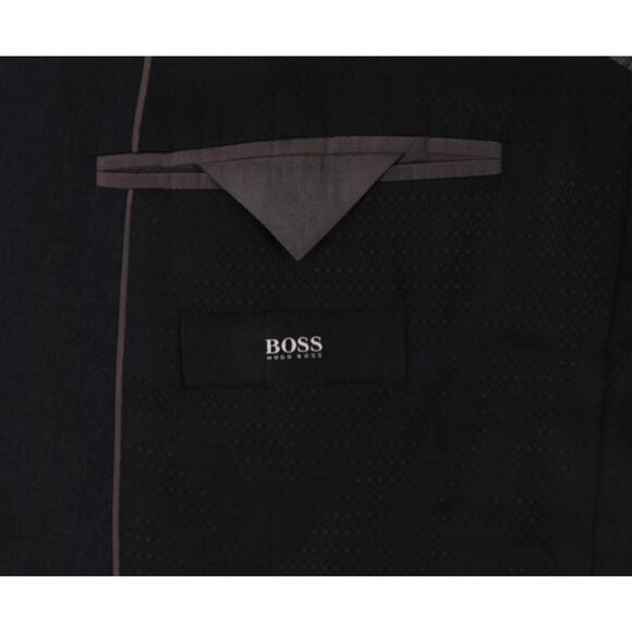 Hugo Boss Current Johnstons/Lenon Solid Charcoal Gray Super 100's Wool Suit 38R - Picture 9 of 13